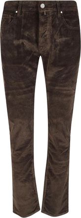 Jacob Cohen Pant 5 Pkt Slim Fit Bard Tr - Heren - Slim Fit Broeken - Bruin - W34 - Leer - Broeken