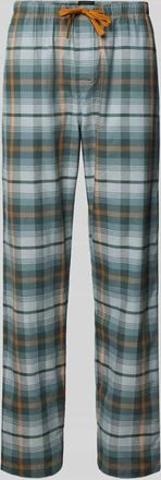Schiesser Relaxed Fit Pyjama-Hose mit Tunnelzug in Aqua, Größe 48