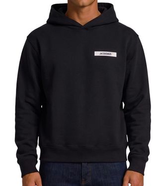 Jacquemus Black Relaxed Logo Hoodie
