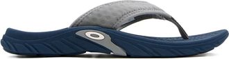 Oakley logo-print strap flip-flops - men - Fabric/Polyurethane/Rubber - 12 - Blue