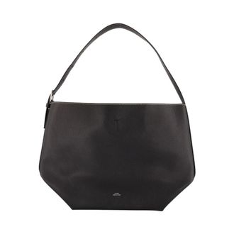 Toteme Tassen, Dames, Zwart, ONE Size, Leer, Medium Belted Grained-Leather Tote