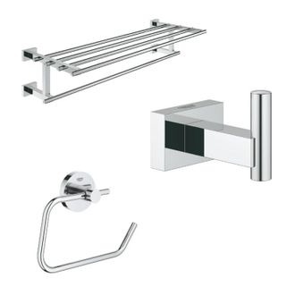 GROHE Pack Toallero + Gancho De Pared + Dispensador De Papel Essentials