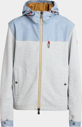 Moncler Men & apos;s Hooded Full-Zip Jacket with Clip