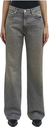 Haikure Jeans, Dames, Blauw, W25, Katoen, Korea Wide Jeans