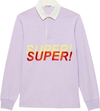 J.W.Anderson Super Super Rugby Polo Top - Heren - Polos - Paars - XL - Katoen - Tops