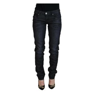 Acht Slim-fit Jeans, female, Black, Size: W26 Low Waist Straight Denim Pants