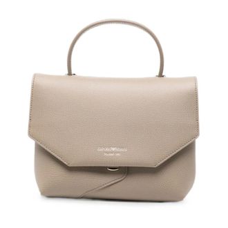 Emporio Armani Tassen, Dames, Grijs, ONE Size, Leer, Top Handle Bag
