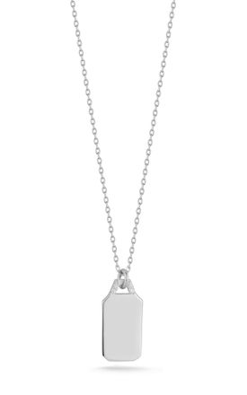 Glaze Jewelry Sterling Silver Tag Necklace