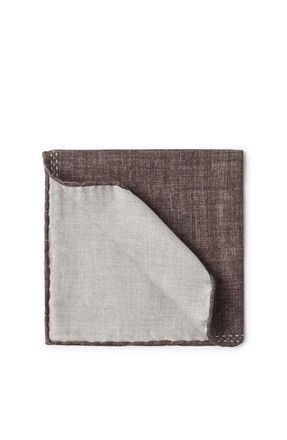 Brunello Cucinelli Silk pocket square in Brown at Nordstrom