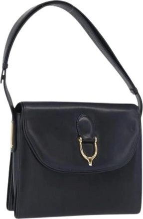 Gucci Pre-owned Vintage Leren Schoudertas - Dames - Vintage Schoudertas - Blauw - ONE Size - Leer - Vintage