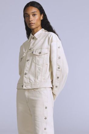 Levi's Chaqueta Trucker Shank - Mujer - XS - Blanco / Cream Cloud Moj
