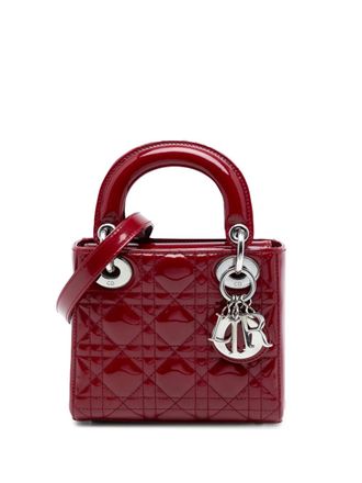Dior 2015 Mini Patent Cannage Lady Dior satchel - women - Patent Leather - One Size - Red