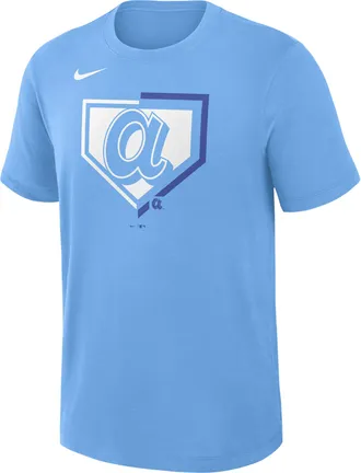 Nike Atlanta Braves Icon City Connect Logo Nike Mens Dri-FIT MLB T-Shirt in Blue | 03494NAAW-0ZQ