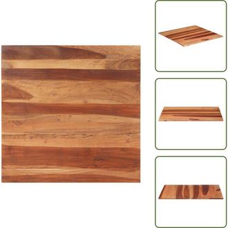Les Tendances Tavolo in legno massello - vidaXL Piano Tavolo in Legno Massello di Acacia 15-16 mm 80x80 cm - Tavolo rustico