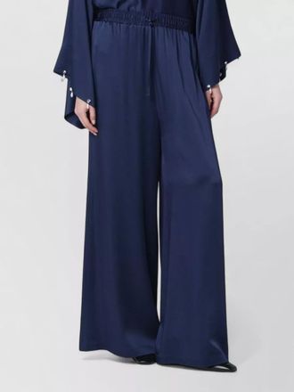 Stella McCartney oversized viscose satin trousers elastic waistband