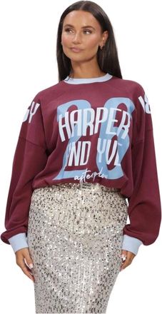 Harper & Yve Race-SW Sweater - Dames - Sweatshirts & Hoodies - Rood - Maat: M Katoen