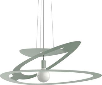 Lumicom DILATE Sospensione, 1X E27, max 42W, metallo, verde iceberg, D.80cm