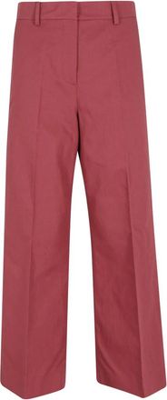 Max Mara Zircon Wide Broeken - Dames - Wijde Broeken - Rood - 2XS - Broeken