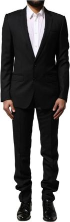 Dolce & Gabbana Blauwe Martini Wollen Pak - Heren - Business pakken - Zwart - XS - Wol - Kostuums