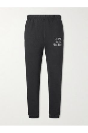 Gallery Dept. Tapered Logo-Print Cotton-Jersey Sweatpants