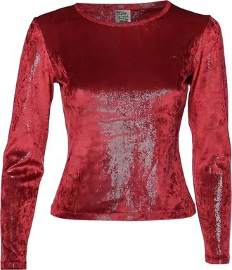 Moschino velvet long-sleeve top - Red