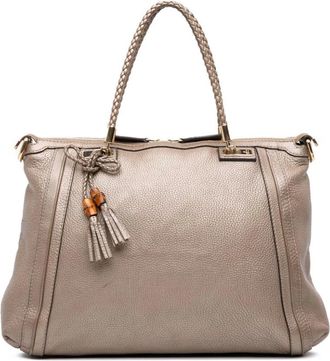 Gucci Pre-owned Tote Bags, female, Yellow, Size: ONE SIZE Pre-owned Leather Tote Bag