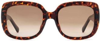 Fossil 54mm Gradient Rectangular Sunglasses in Havana at Nordstrom