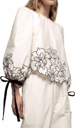 Kika Vargas Isabel Top In White