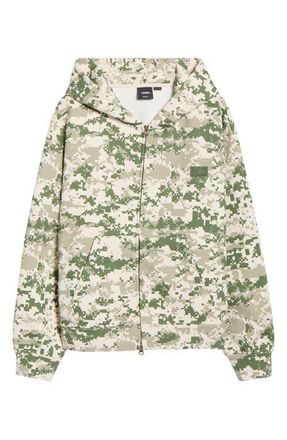 Vans Loose Fit Premium Digi Camo Fleece Zip Hoodie at Nordstrom, Size Xx-Large