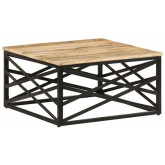 vidaXL Mesa De Centro De Madera Maciza De Mango 68x68x35 Cm Vidaxl