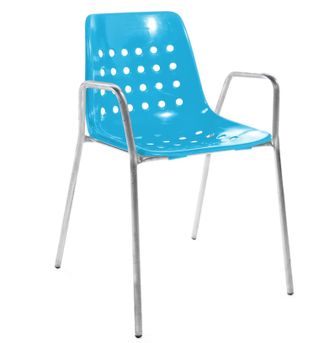 Schubiger M&ouml;bel Gartenstuhl Bermuda mit Armlehne Rundrohr