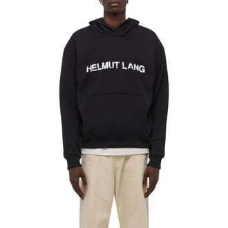 Helmut Lang Stencil Logo Graphic Hoodie in Black at Nordstrom, Size Xx-Large