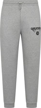 Philipp Plein Fleece Joggers Greatness - Heren - Sweatpants - Grijs - 3XL - Katoen - Broeken
