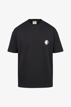 Genti Monogram Chrome T-shirt | Zwart