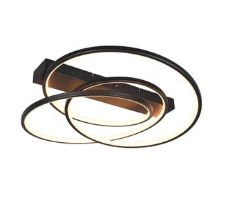 Trio Plafoniera Led Darvin Trio Nera Opaca Dimmerabile 34w