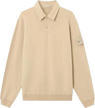 Stone Island Ghost Piece Poloshirt Sweater - Heren - Polos - Beige - L - Katoen - Tops