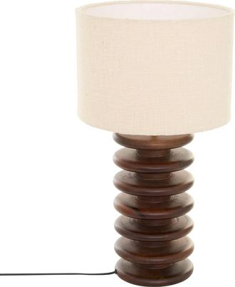 Atmosphera L&aacute;mpara Cil&iacute;ndrica Rochi, 60 Cm De Altura, Marr&oacute;n - Atmosphera Cr&eacute;ateur DInt&eacute;rieur