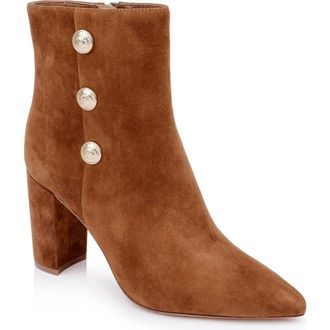L'agence Theodora II Pointed Toe Bootie in Buck Sd at Nordstrom Rack, Size 6