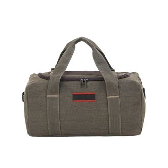 Generic Compatible For 40L Travel Duffel Handbag Large Capacity Short-Haul Luggage Bag Foldable Outdoor Moving Trip Pack(Khaki S)