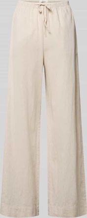 Selected Regular Fit Weite Hose aus Leinen-Baumwoll-Mix Modell LUISA in Beige, Gr&ouml;&szlig;e 34