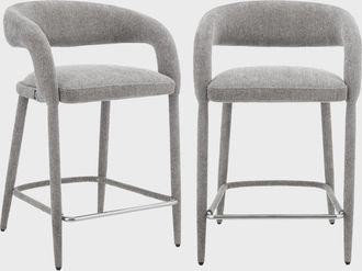 Sweeek Taburete De Bar Contempor&aacute;neo De Tela, Set De 2