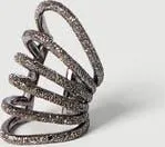 Brunello Cucinelli Sterling Silver shimmer ear cuff in Lignite at Nordstrom