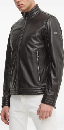 Joop Giacca in pelle con zip - Nero