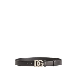 Dolce & Gabbana Belts, male, Black, Size: 105 CM Alpine Calfskin Belt