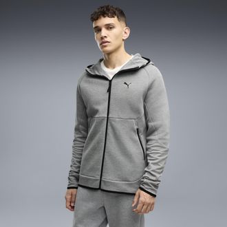 Puma Felpa con cappuccio e zip PUMATECH Elevated da uomo, Accessori, Grigio, XXL