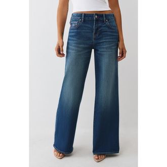True Religion Bobbi Baggy Jeans in Medium Mistletoe Wash at Nordstrom Rack, Size 30