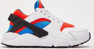 Nike Womens Air Huarache Sneakers In Blue/ White/ Bright Crimson
