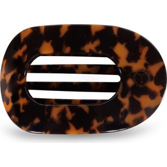Teleties Large Flat Round Hair Clip in Tortoise at Nordstrom