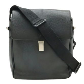 Louis Vuitton Vintage, unisex, Zwart, ONE Size, Leer, Pre-owned Vintage Crossbody Tas