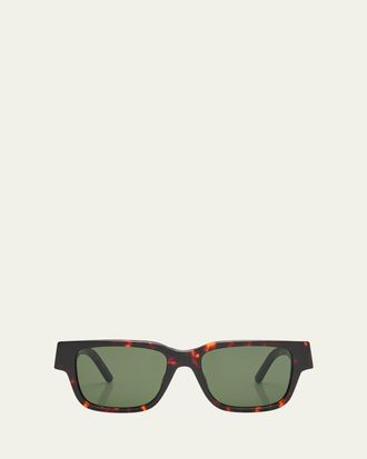 Palm Angels Mens Raymond Acetate Rectangle Sunglasses